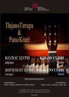 Koncert nga KOLOS CURRI, piano dhe VIGJILENT CURRI, kitarë