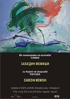 Të nderuar, Qendra Informative Kulturore – Shkup ju fton në ekspozitën e pikturave nga Zabedin Memishi.